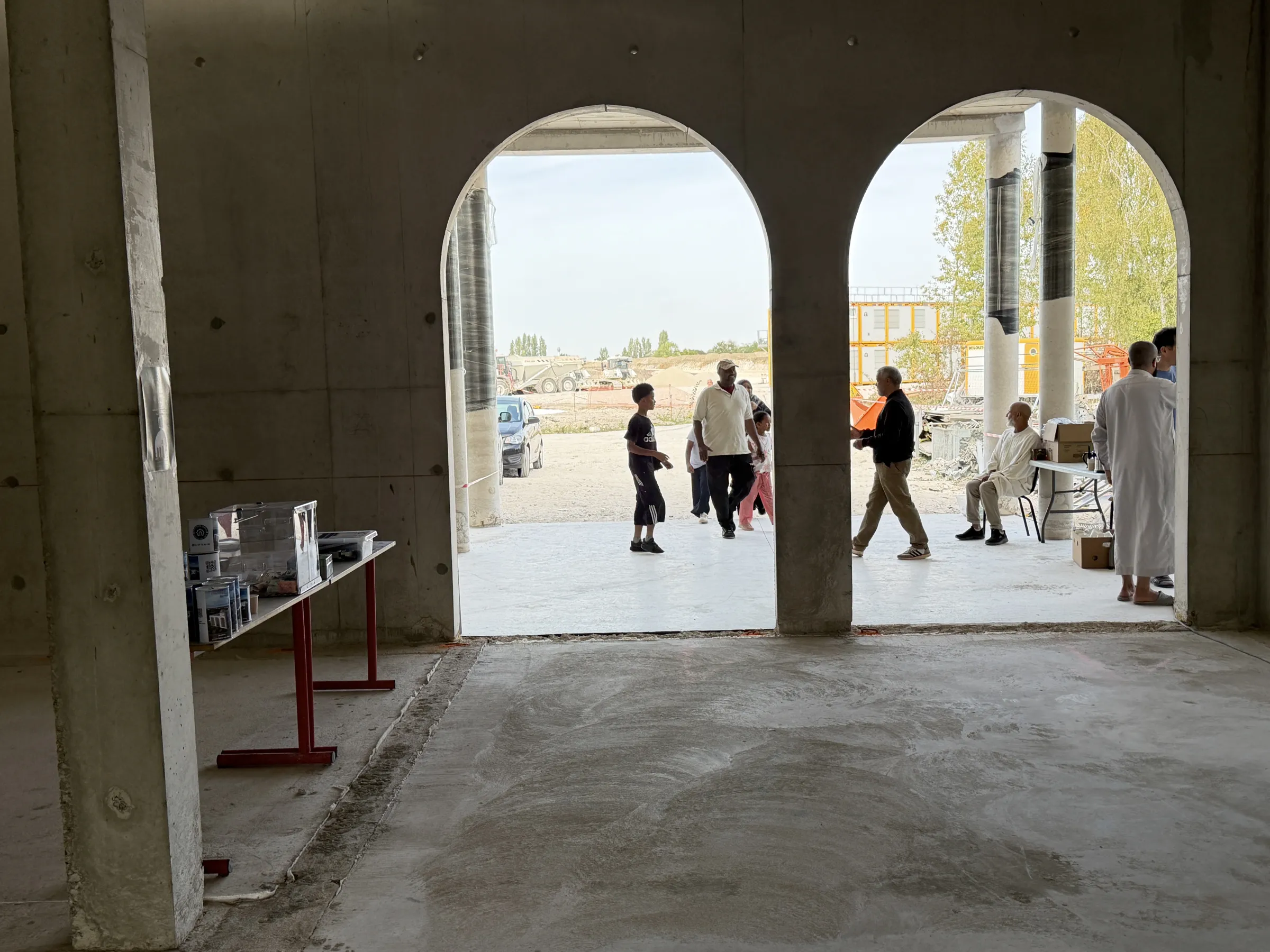 Visite du chantier : les fidèles découvrent leur future mosquée
