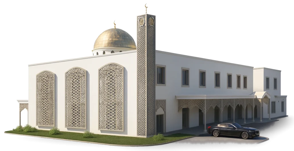 Vue en 3D du projet de mosquée Ismaïl